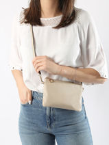 Crossbody Bag Tradition Cuir Etrier Beige tradition ETRA0141-vue-porte