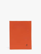 Passport Holder Madras Leather Etrier Orange madras EMAD025
