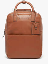 Sac  Dos Business Flandres 2 Compartiments Cuir Etrier Marron flandres EFLA8272