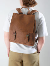 1 Compartment Spider Backpack Etrier Brown spider ESPI8191-vue-porte
