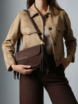 Shoulder Bag Country Leather Etrier Brown country ECOU145M-vue-porte