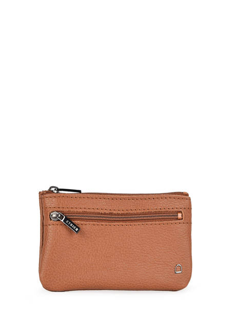 Porte-monnaie Madras Cuir Etrier Marron madras EMAD612